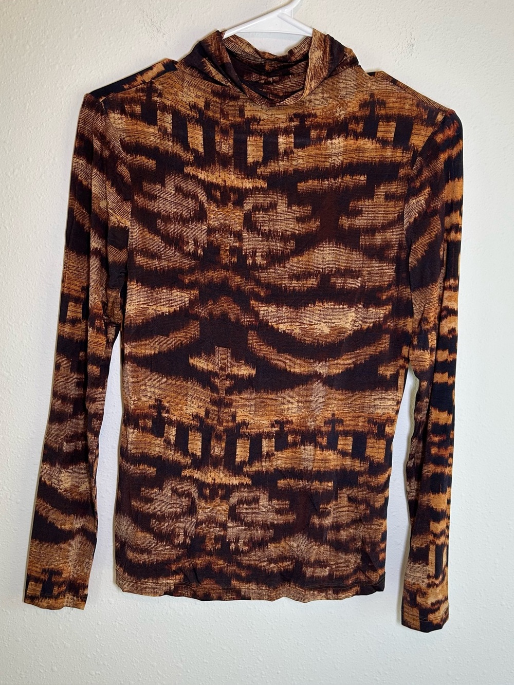Ulla Johnson Aurelia Tiger Print Top Medium Jersey Rayon Stretch